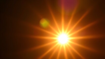 Golden lens flare with abstract gradient background