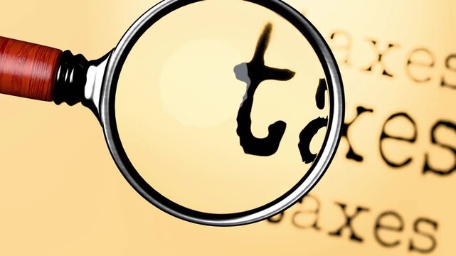 Taxes under close examination. Focusing on Taxes, analyzing it, taking a closer look. Concentrating on Taxes, reviewing it, searching for answers