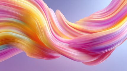 Obraz premium Colorful Abstract Flowing Waves in Soft Pastel Tones with Gradient Effects for Background or Artistic Design