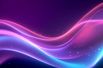 Obraz premium Abstract Neon Wave Background with Glowing Light Effects 