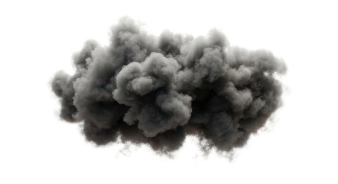 Smoke cloud effect for compositing isolated PNG with Transparent Background
