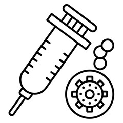 Medical Swab Test Minimalist Vector Icon