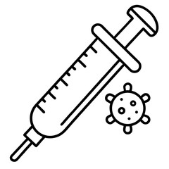 Medical Swab Test Minimalist Vector Icon
