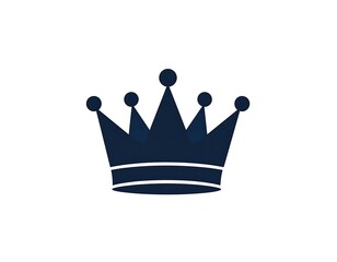 Dark crown graphic on white background
