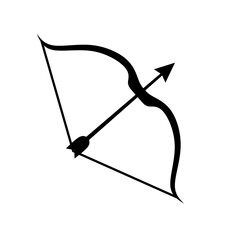 bow and arrow icon vector on white background