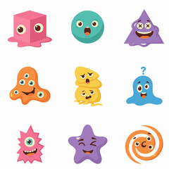 Fototapeta premium Cute Cartoon Monsters Fun and Playful Illustrations