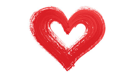 Artistic red grunge heart brush design