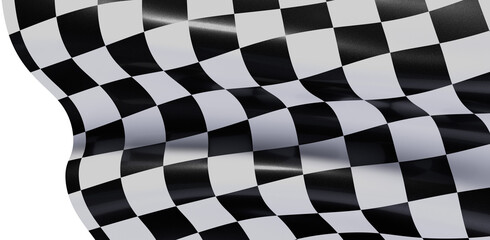 Obraz premium High-resolution image of a waving checkered flag. Perfect for sports, racing, and competition themes.