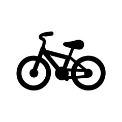 Obraz premium Silhouette of a simple bicycle with two wheels, seat, and handlebars