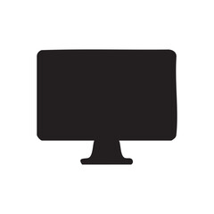 Sleek Silhouette of a Modern Computer Monitor Displaying Technology and Design Aesthetics for Digital Use and Visual Presentations