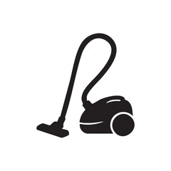 A Silhouette of a Vacuum Cleaner for a Tidy Home Illustrating Cleaning Supplies and Household Appliances for Home Maintenance