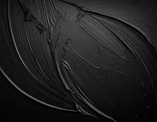 Dark, textured black paint strokes