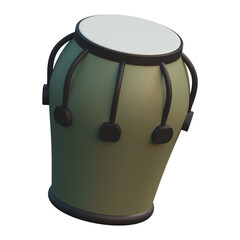 3D Conga Drum Percussion Instrument