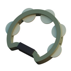 3D Tambourine Percussion Instrument Icon