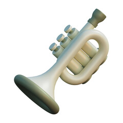 3D Trumpet Brass Musical Instrument