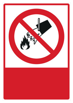 prohibition safety signs v2 your custom message here portrait size a4,a3,a2,a1_do not extinguish with water 