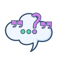 Speech Bubble with Punctuation and Question Marks