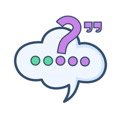 Speech Bubble with Punctuation and Question Marks