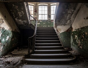 Decaying interior staircase
