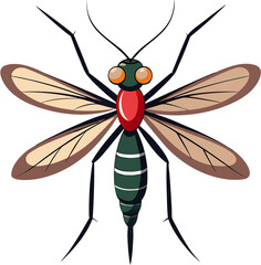 fly on white background