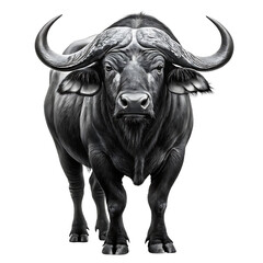 Naklejka premium Majestic african buffalo sculpture majestic animal wildlife art