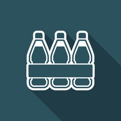 Vector illustration of single water cassette isolated icon