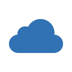 Vector flat design of cloud computing storage symbol, representing online data backup, digital technology infrastructure, and modern internet communication system