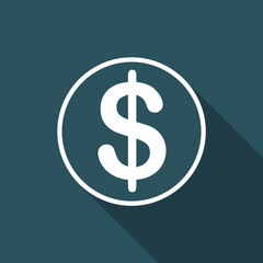 Obraz premium Vector illustration of single isolated dollars icon
