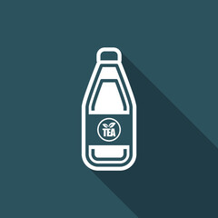 Vector illustration of single isolated tea bottle icon