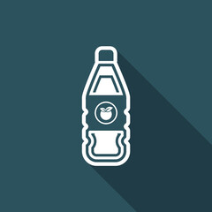 Vector illustration of single isolated fruit juice bottle icon