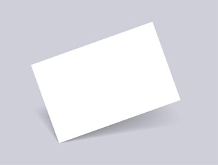 Blank Landscape Magazine Paper Mockup. 3D White Tabloid Sheet Template.