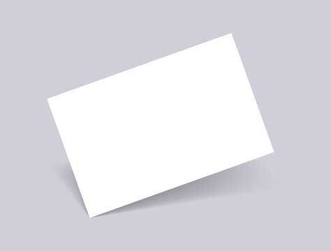 Blank Landscape Magazine Paper Mockup. 3D White Tabloid Sheet Template.