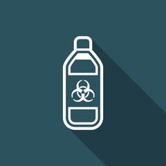 Vector illustration of single isolated dangerous bottle icon