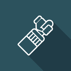 Vector illustration of single isolated paint icon