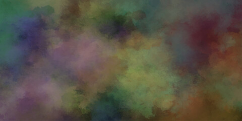 Fantasy light red, pink shades watercolor background. light pink and white colors background for design subtle color. Soft pink grunge background frame plane sky view with stars and sunset