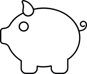 piggy bank with coins and money icon