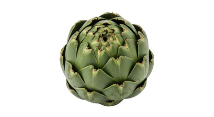 Obraz premium Fresh green artichoke isolated PNG with Transparent Background