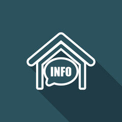 Vector illustration of single isolated box info icon
