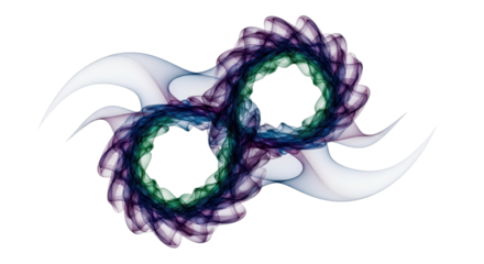 Abstract fractal image of the infinity symbol isolated PNG with Transparent Background
