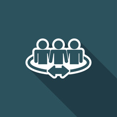 Team of connected people