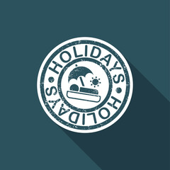 Holidays summer stamp grunge