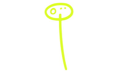 green lollipop isolated on white