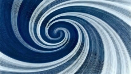 A swirling vortex of blue and white lines creating a hypnotic abstract pattern with a central focal point