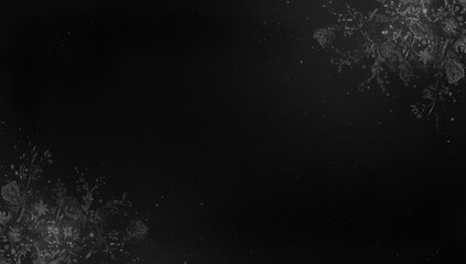 Frost effect frame layout design. Abstract winter background. Elegant ice pattern vignette for banners and photos.