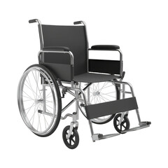 Fototapeta premium Wheelchair isolated on transparent background, a mobility aid for disabled people