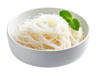 Indian idiyappam string hoppers rice noodles traditional South Indian dish for Diwali Eid festive celebrations isolated on white background