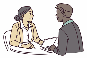 business man and woman