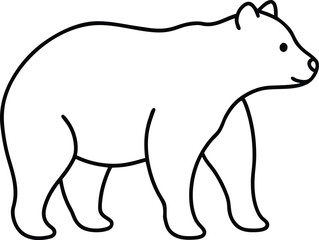 polar bear silhouette vector illustration