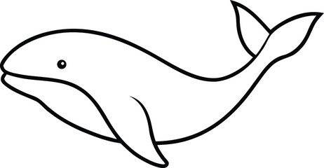 cartoon fish and whale vector illustration