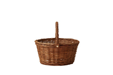 Charming woven basket ready for floral arrangements, picnic treats, or stylish home storage solutions for a rustic country aesthetic